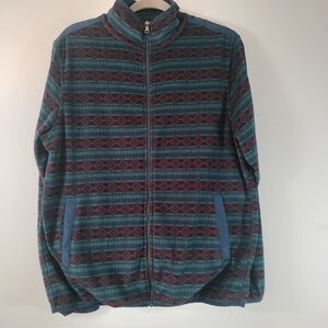 Original Use™ Geometric Micro Fleece Full-Zip Jacket